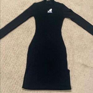 Elegant Black Long-Sleeve Dress